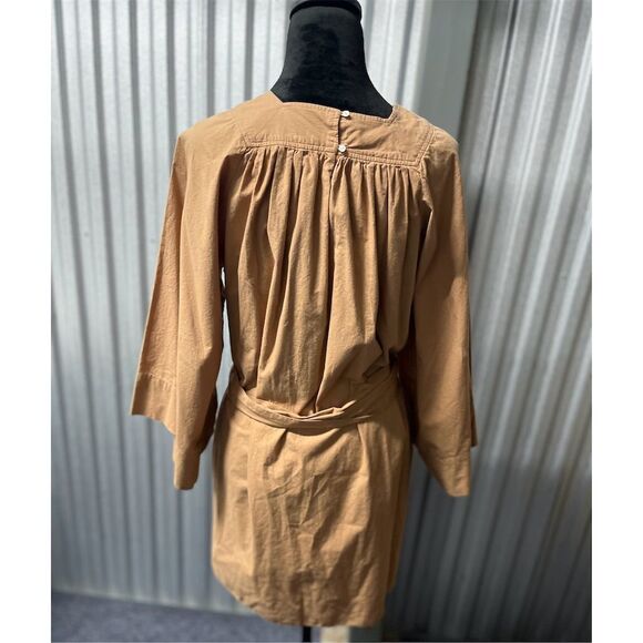 DÔEN Dress Women's XS Fawn Calder Mini Boho Mini Long Sleeve Flowy Belt - Picture 6 of 11